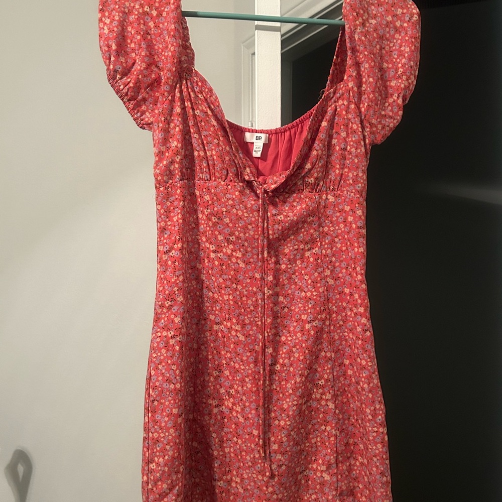 BP Red Puff Sleeve Mini Sundress